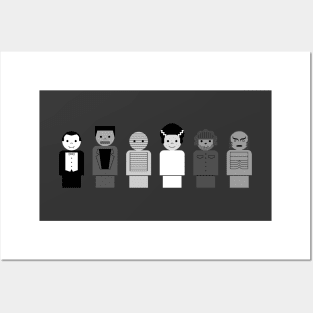 Little Monster People (lineup - B&W) Posters and Art